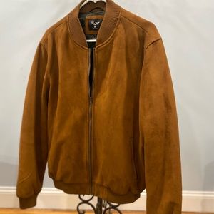 Mens Md Brown Suede Casual Jacket